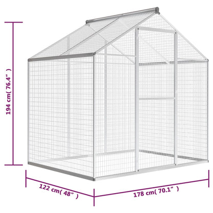 NNEVL Outdoor Aviary Aluminium 178x122x194 cm