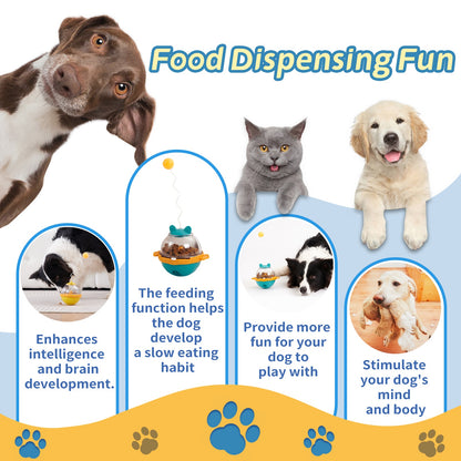 Guardians Tumbler Pet Toy Cat Leaky Food Toy Interactive Dog Cat Toy Food Treat Dispensing Toys, Slow Feeder Treat Ball For Pets Increases IQ Interests In Play