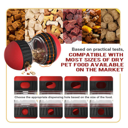 NNEDSZ Red Interactive Dog Slow Feeder Toy - Food Dispenser Ball for Healthy Digestion