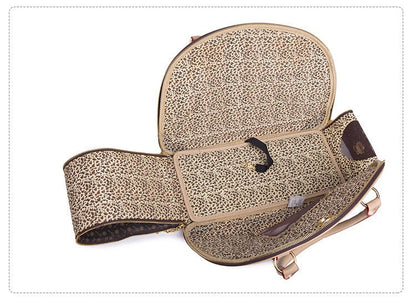 NNEDSZ Portable Pet Travel Bag - Anti-Crush Dog Carrier for Outdoor Trips (L-42x29x18cm, White Color)