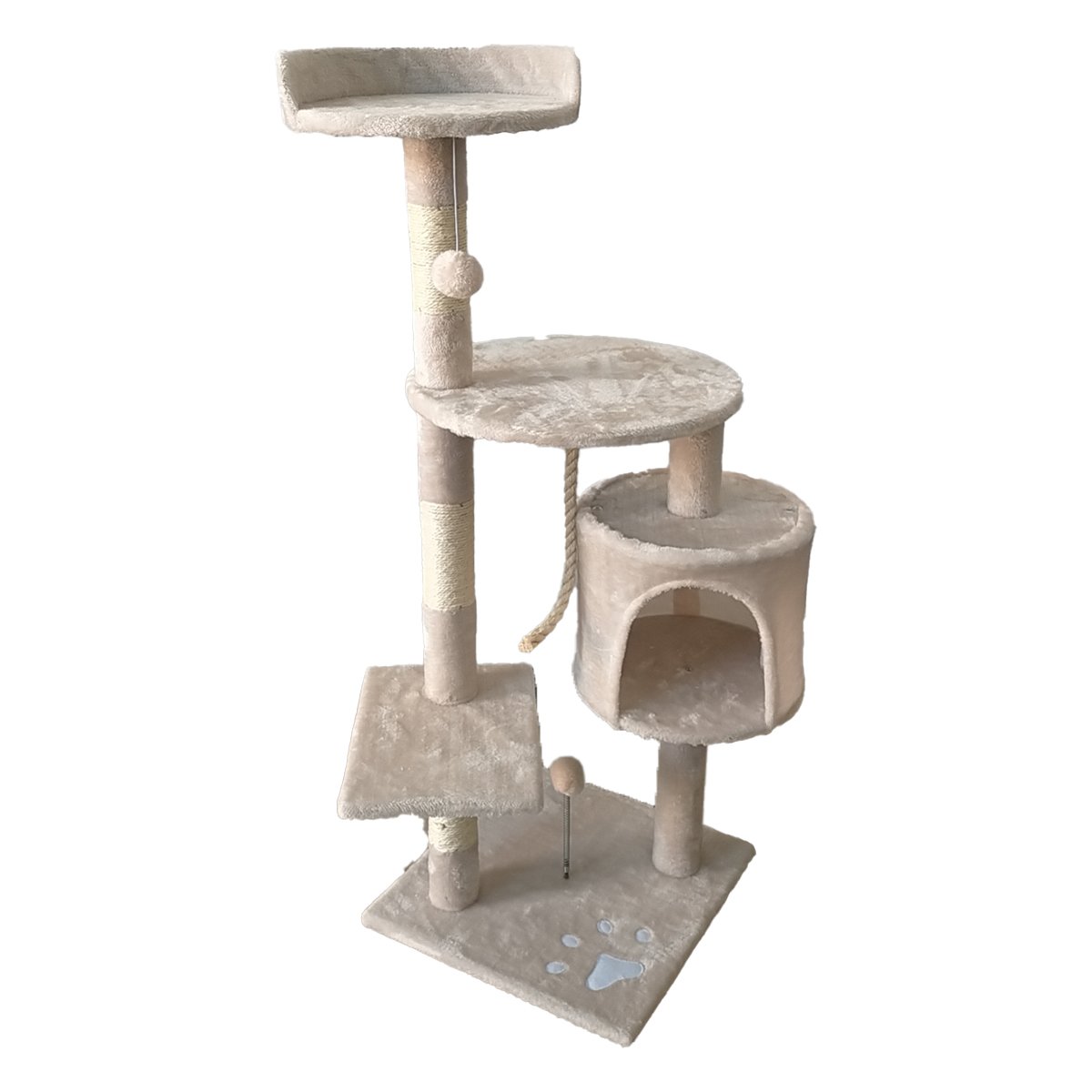 NNEDPE 110cm Cat Tree Scratching Post - Beige