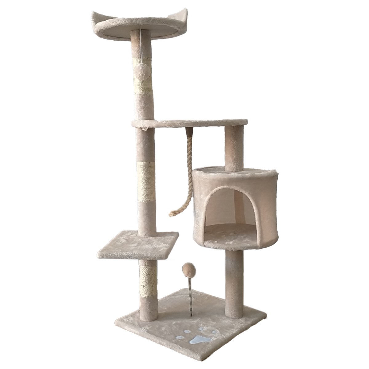 NNEDPE 110cm Cat Tree Scratching Post - Beige
